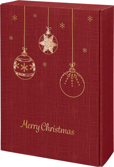 Geschenkkarton Bordeaux Merry Christmas für 3 Fl. 0,75L 