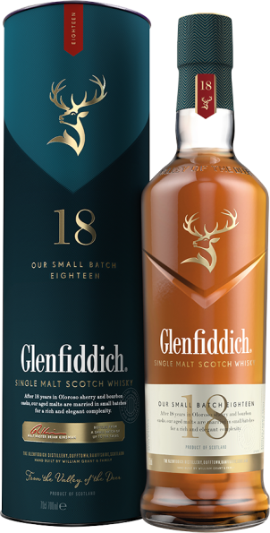 Glenfiddich 18 YO Single Malt Scotch Whisky 