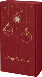 Geschenkkarton Bordeaux Merry Christmas für 2 Fl. 0,75L 